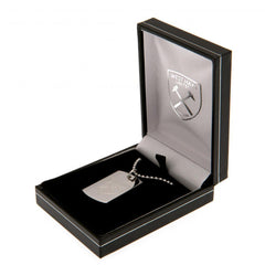 West Ham United FC Engraved Dog Tag & Chain  - Official Merchandise Gifts