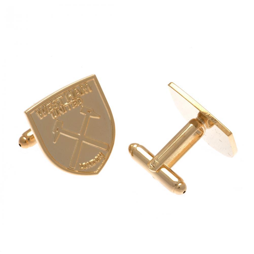 West Ham United FC Gold Plated Cufflinks  - Official Merchandise Gifts