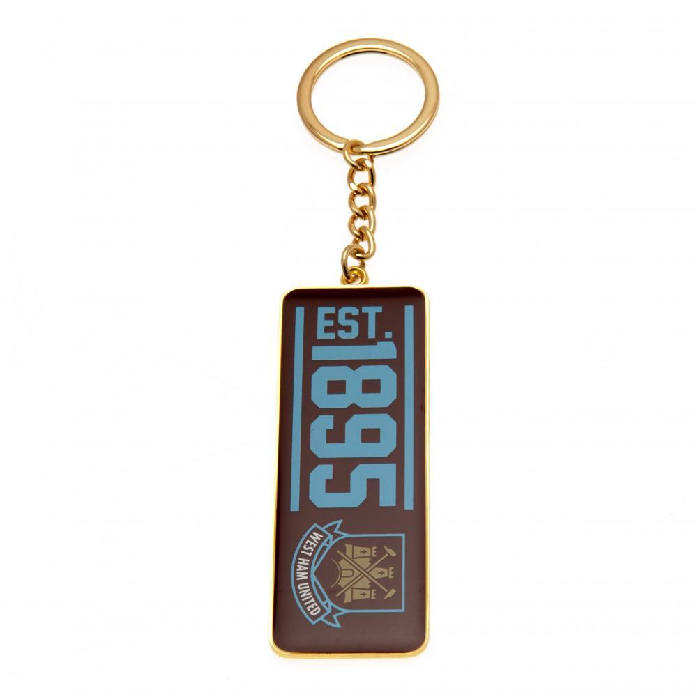 West Ham United FC Keyring EST  - Official Merchandise Gifts