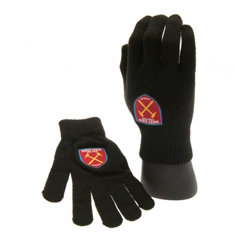 West Ham United FC Knitted Gloves Junior  - Official Merchandise Gifts