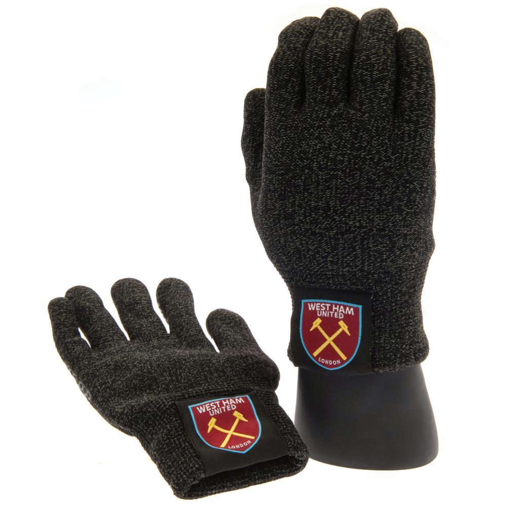 West Ham United FC Luxury Touchscreen Gloves Youths  - Official Merchandise Gifts