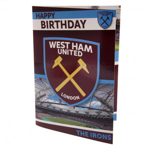 West Ham United FC Musical Birthday Card  - Official Merchandise Gifts