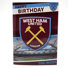 West Ham United FC Musical Birthday Card  - Official Merchandise Gifts