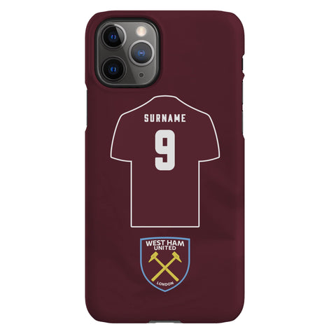 West Ham United FC Personalised iPhone 11 Pro Snap Case