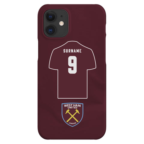 West Ham United FC Personalised iPhone 12 Mini Snap Case