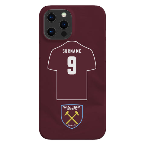 West Ham United FC Personalised iPhone 12 Pro Max Snap Case