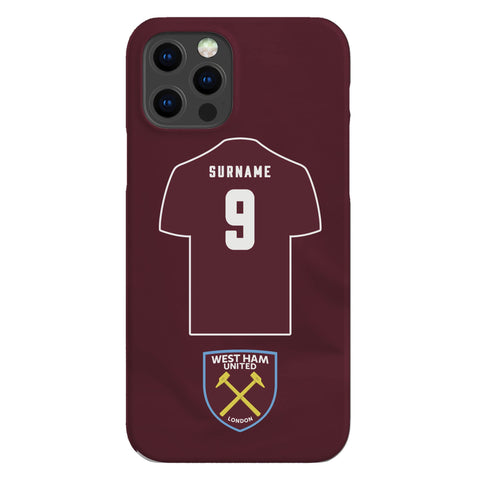 West Ham United FC Personalised iPhone 12 Pro Snap Case