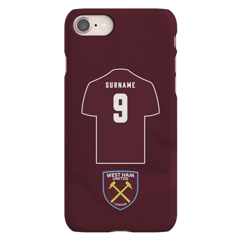 West Ham United FC Personalised iPhone 8 Snap Case