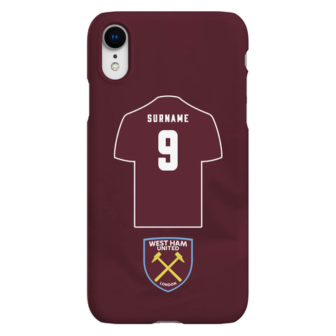 West Ham United FC Personalised iPhone XR Snap Case