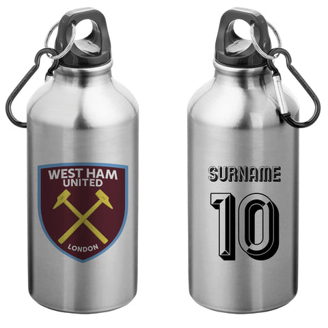 West Ham United FC Personalised Water Bottle For Drinks
