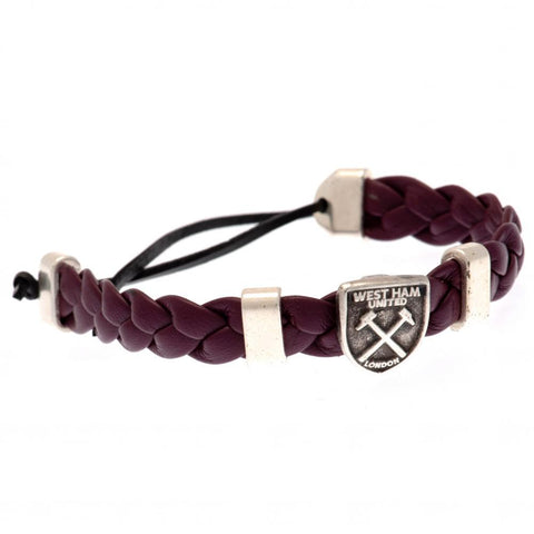 West Ham United FC PU Slider Bracelet  - Official Merchandise Gifts