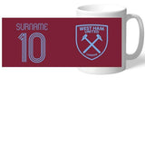 Personalised West Ham United FC Retro Shirt Mug