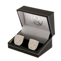West Ham United FC Silver Plated Formed Cufflinks  - Official Merchandise Gifts
