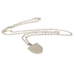 West Ham United FC Silver Plated Pendant & Chain XL  - Official Merchandise Gifts