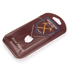 West Ham United FC Silver Plated Pendant & Chain XL  - Official Merchandise Gifts