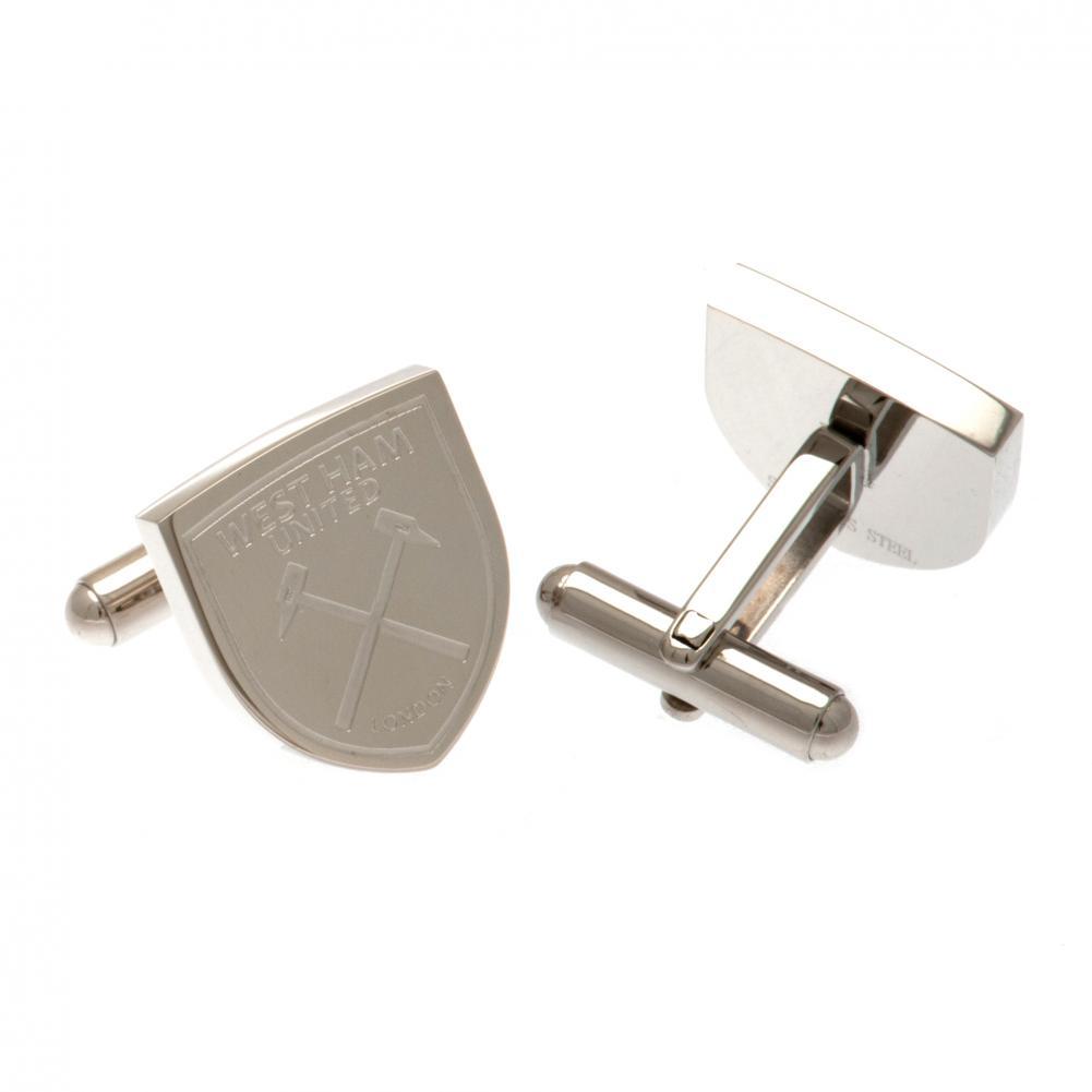 West Ham United FC Stainless Steel Formed Cufflinks  - Official Merchandise Gifts