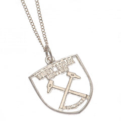 West Ham United FC Sterling Silver Pendant & Chain CR  - Official Merchandise Gifts