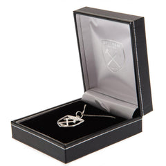 West Ham United FC Sterling Silver Pendant & Chain CR  - Official Merchandise Gifts