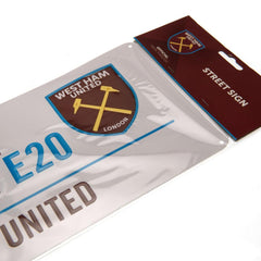 West Ham United FC Street Sign  - Official Merchandise Gifts