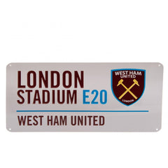 West Ham United FC Street Sign  - Official Merchandise Gifts