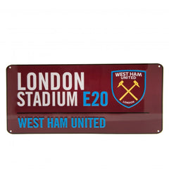 West Ham United FC Street Sign CL  - Official Merchandise Gifts
