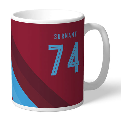 Personalised West Ham United FC Stripe Mug
