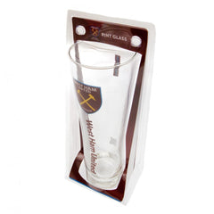 West Ham United FC Tall Beer Glass  - Official Merchandise Gifts