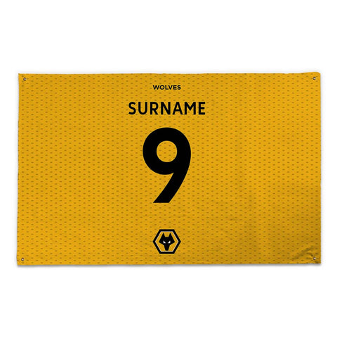 Wolverhampton Wanderers Back of Shirt 5ft x 3ft Banner