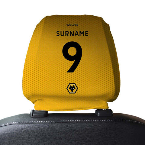 Wolverhampton Wanderers Personalised Car Headrest Cover