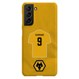 Wolverhampton Wonderers FC Personalised Samsung Galaxy S21 Plus Snap Case