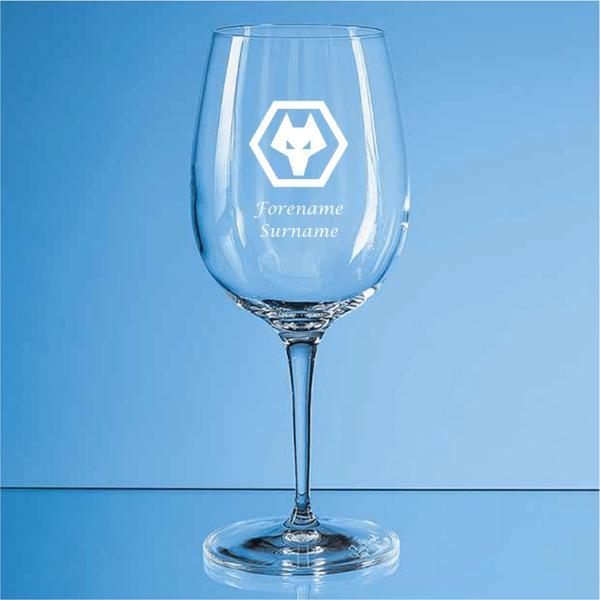 Personalised Wolves  Wine Glass
