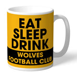 Personalised Wolves Eat Sleep Drink Mug