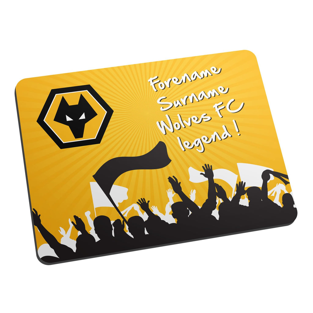 Personalised Wolves Legend Mouse Mat