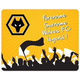 Personalised Wolves Legend Mouse Mat