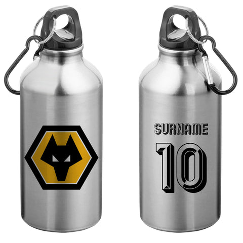 Wolves Personalised Water Bottle For Drinks